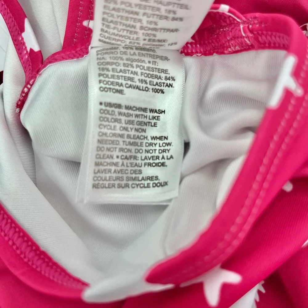 NEW HANNA ANDERSSON 1pc Skirted SwimSuit Girls Size 3 90 Moon & Back Hot Pink